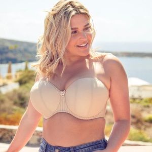 Curvy Kate Luxe Strapless Bra in Biscotti - UK 32GG/US32H/J (D7)